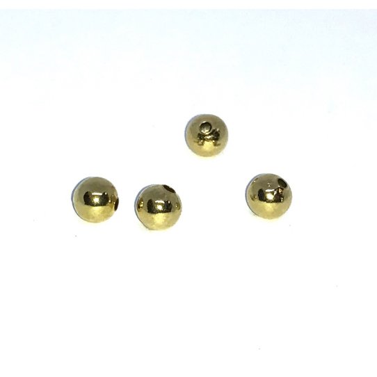 Perles laiton 6mm dor 