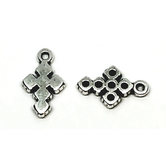 Petit pendant croix 10mm double face