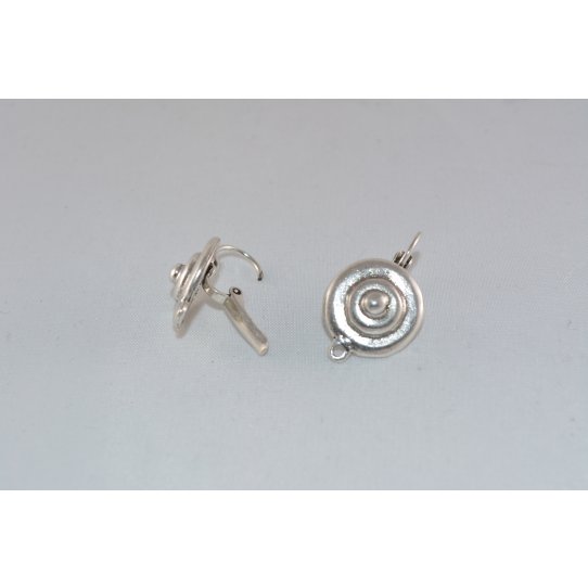 Pewter plated sleeper earrings, french production, 10 microns