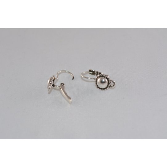 Pewter plated sleeper earrings, French production, 10microns