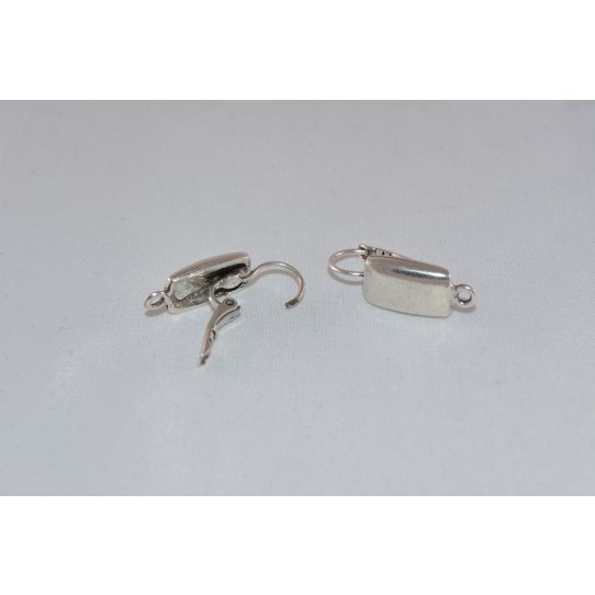 Pewter plated sleeper earrings french production, 12 microns