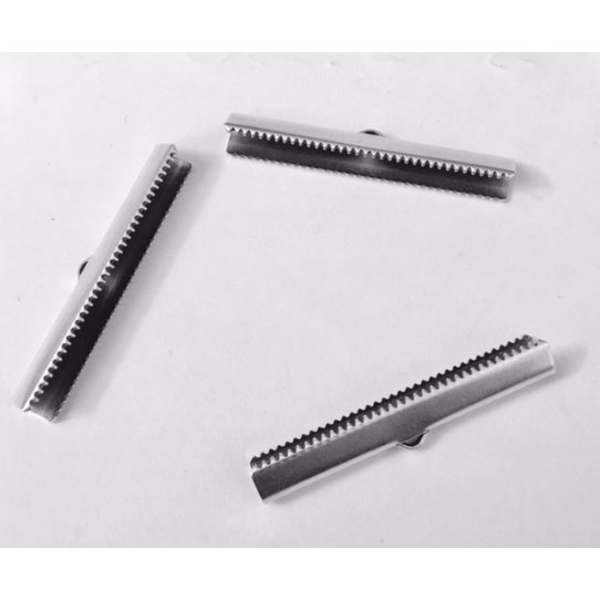 Tip 40mm crimp for leather, fabric, strings
